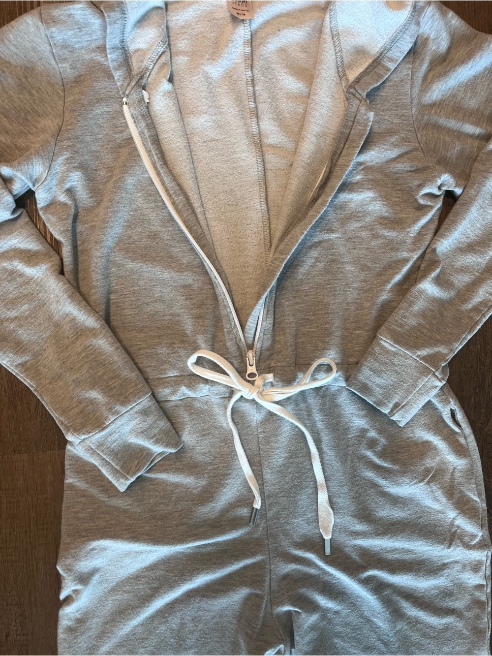 Smash + Tess Romper Jillian Harris Hoodie Gray Sz XS Long Sleeve Zip Cozy - Picture 6 of 11
